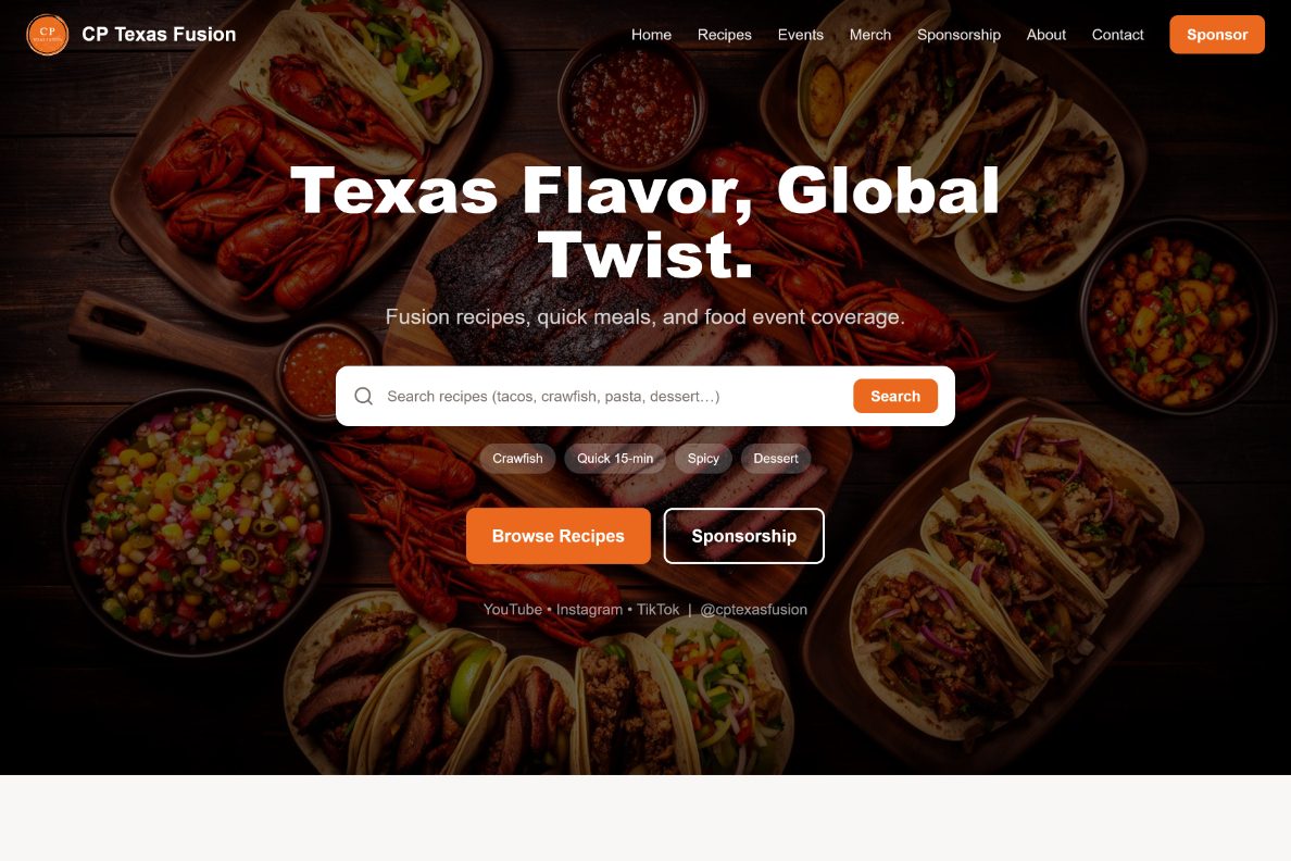 CP Texas Fusion Hub - Recipes